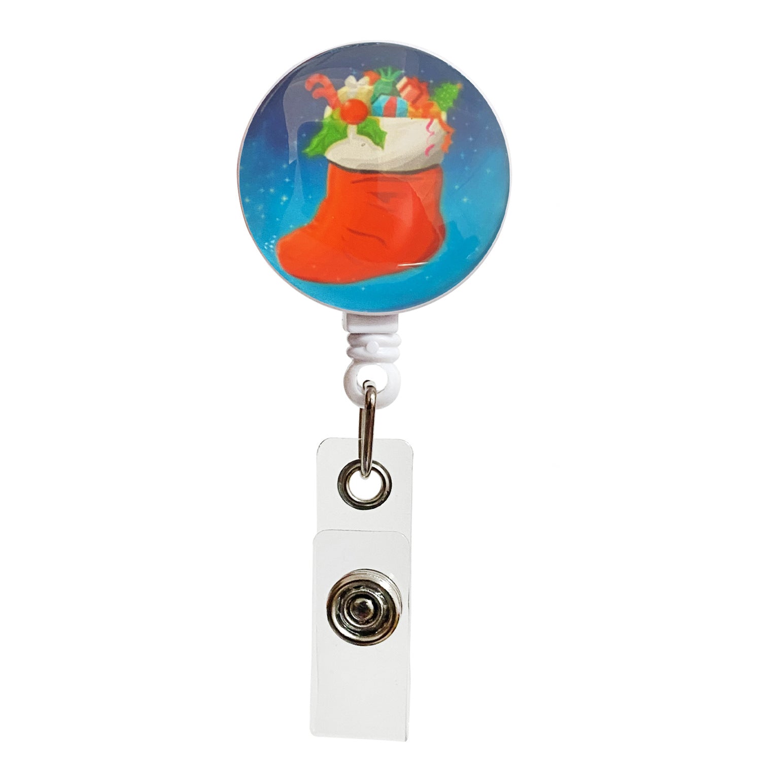 Wholesale Crystal Glass Christmas Telescopic Keychain